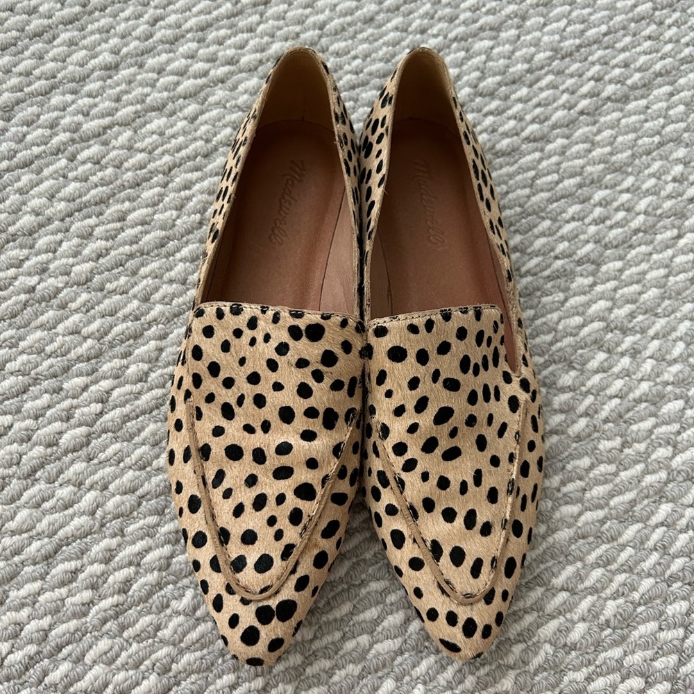 Madewell spotted calf hair loafers